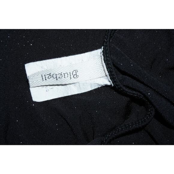 Vintage Bluetblu Y2K Ruched Glitter Cowl Neck Tank Black Spaghetti Strap  Small - Picture 11 of 11